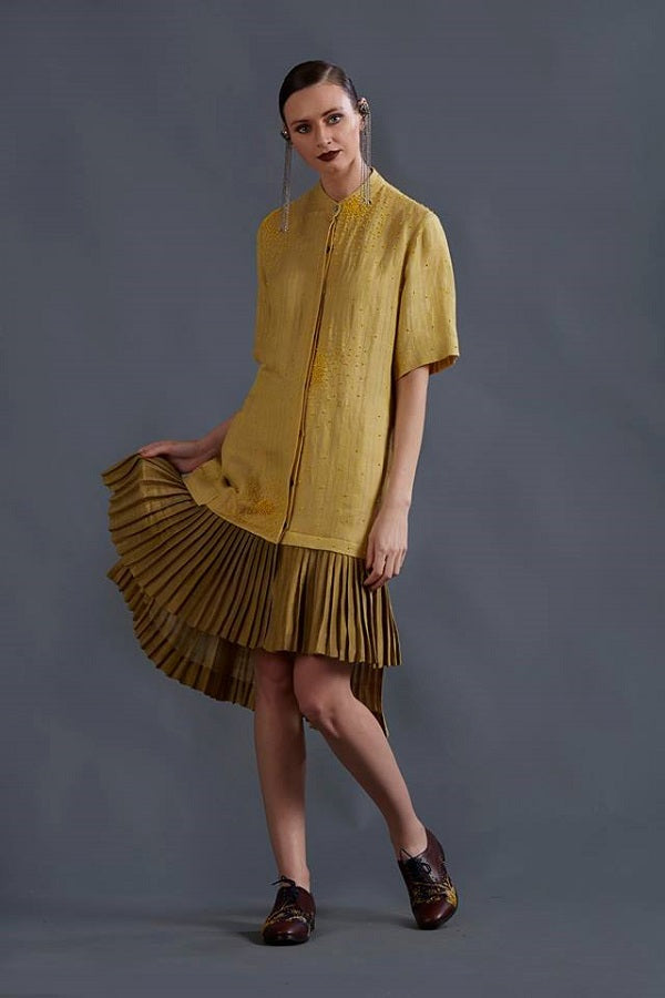 MUSTARD SHIRT DRESS