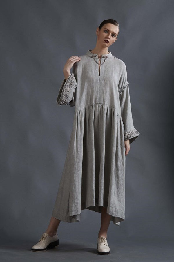 SEAFOAM LINEN DRESS