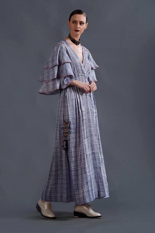 TIERED SLEEVE DRESS