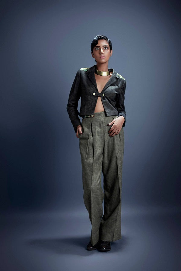 Pure Wool Cropped Jacket