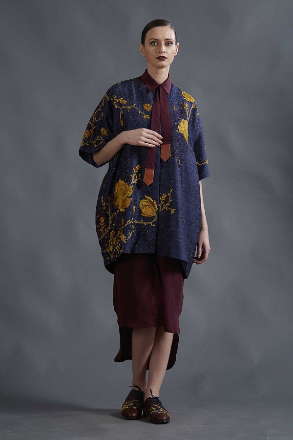 NAVY COCOON JACKET
