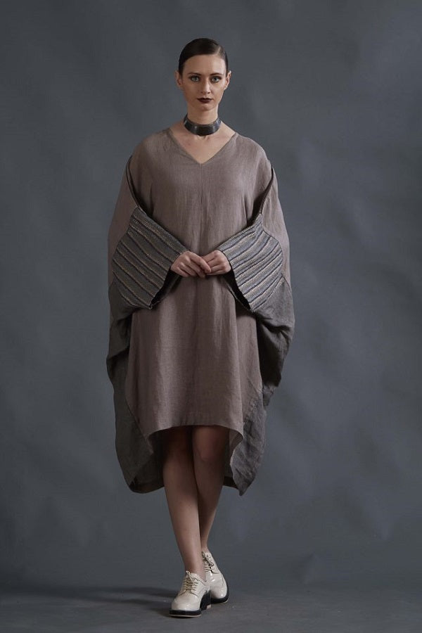 TAUPE BATWING DRESS