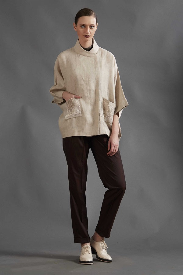 WINE FRONT CREASE PANTS