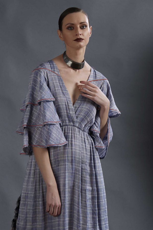 TIERED SLEEVE DRESS
