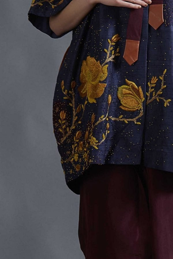 NAVY COCOON JACKET