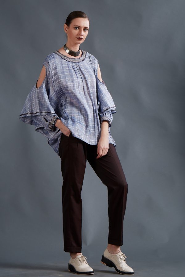Ice Blue Batwing Top