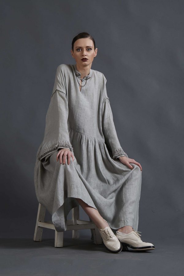 SEAFOAM LINEN DRESS