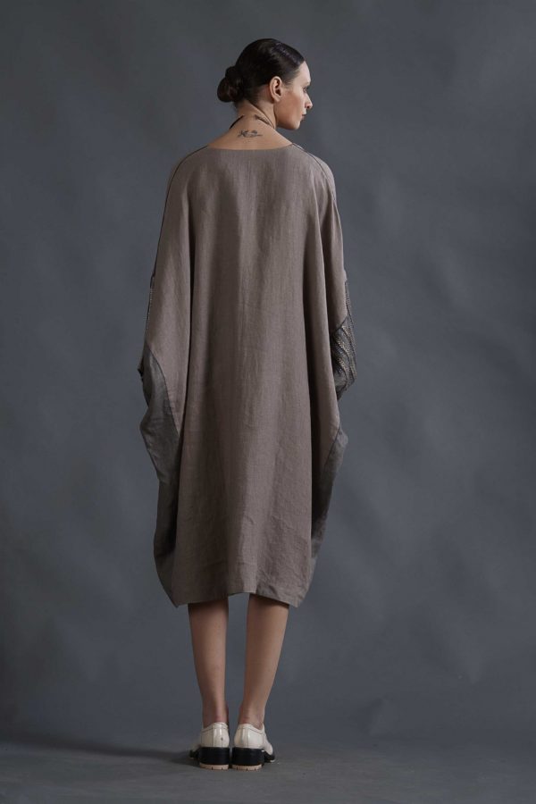 TAUPE BATWING DRESS