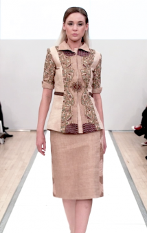 Peplum Jacket in Tusser Silk