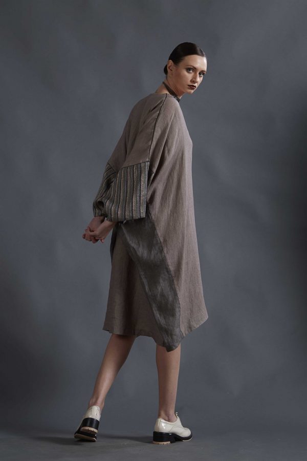 TAUPE BATWING DRESS