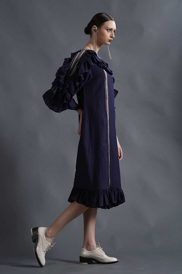 Knee Length Frill Dress