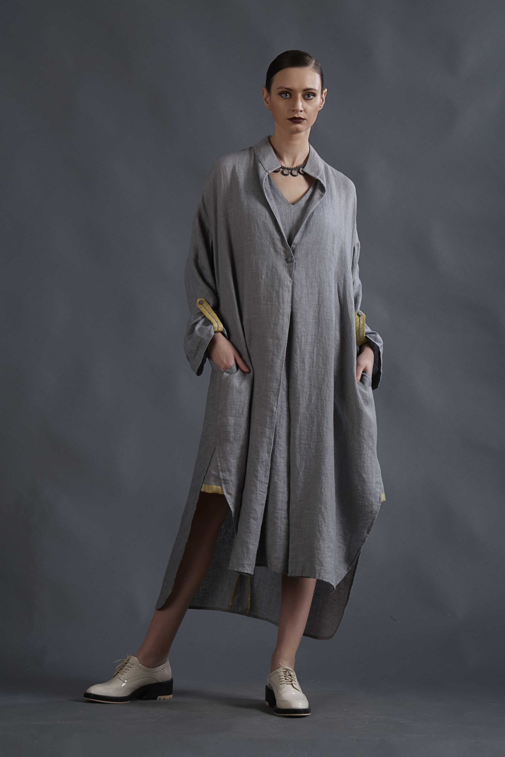 ASH GREY TUNIC TOP