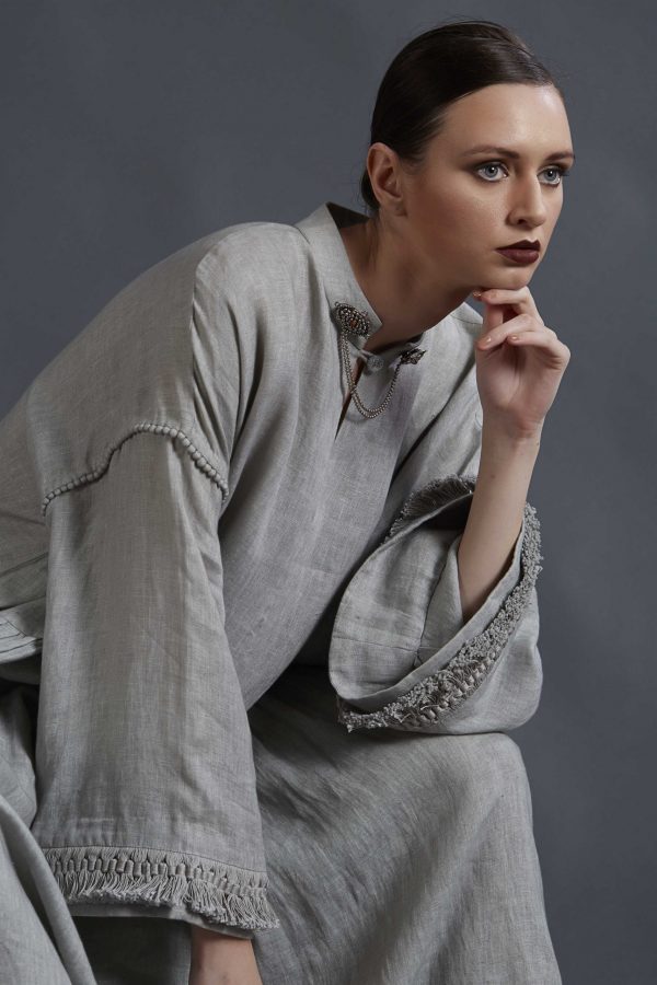 SEAFOAM LINEN DRESS
