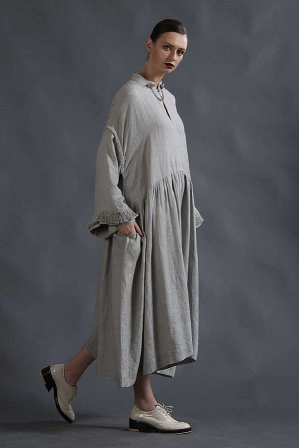 SEAFOAM LINEN DRESS