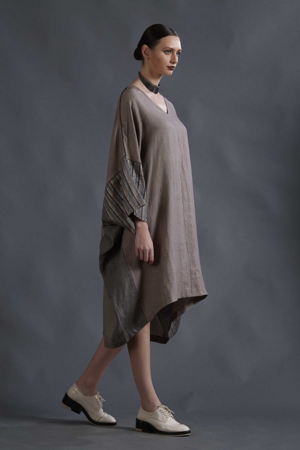 TAUPE BATWING DRESS