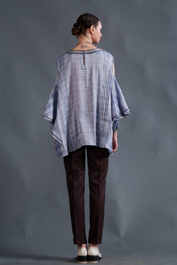 Ice Blue Batwing Top