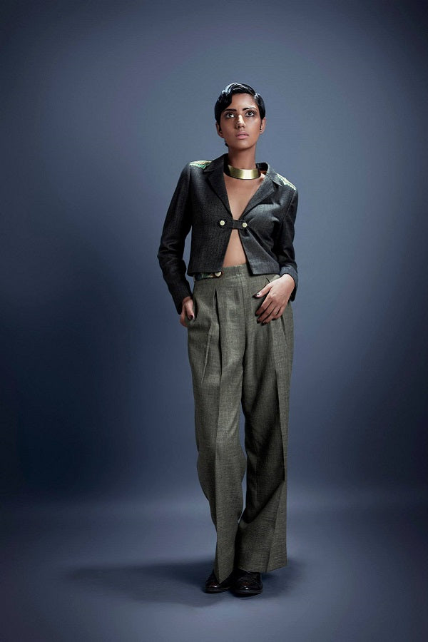 Pure Wool Cropped Jacket