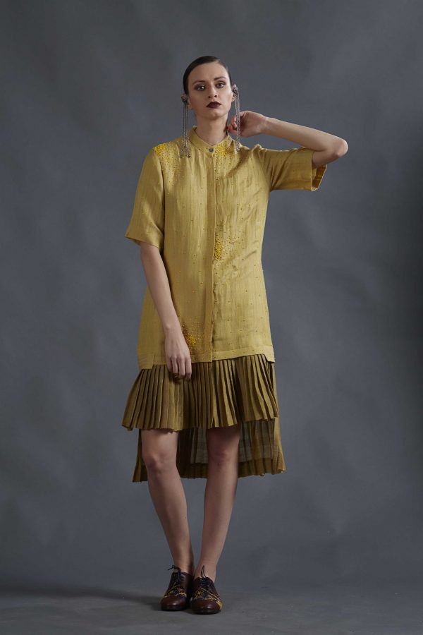 MUSTARD SHIRT DRESS