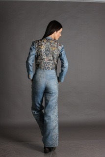 Pure Wool, Silk and Linen-Blend Structured Jumpsuit