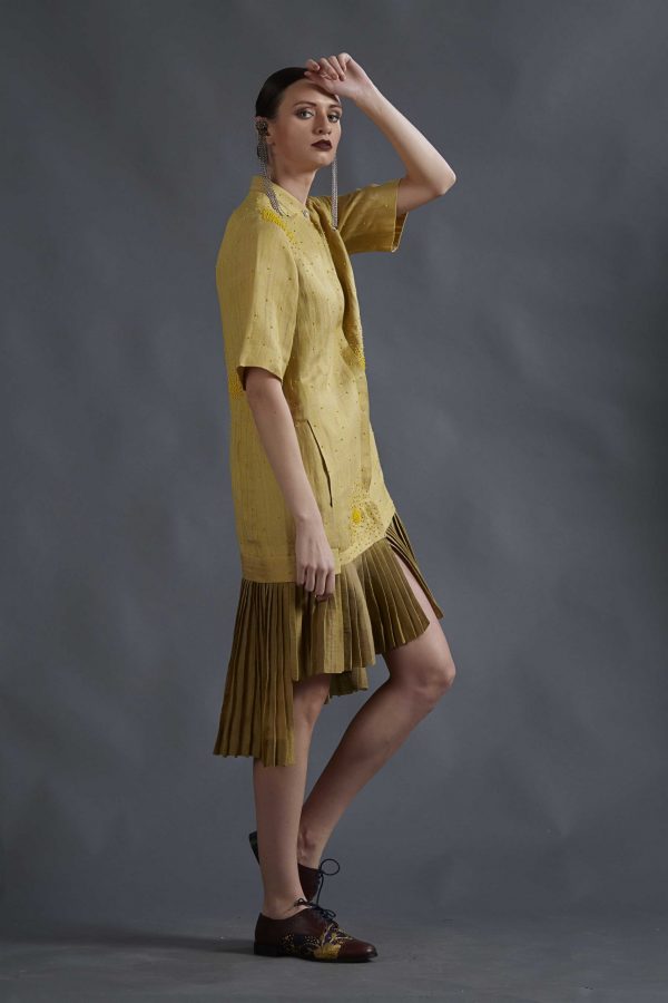 MUSTARD SHIRT DRESS