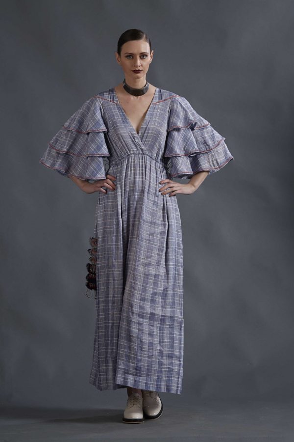 TIERED SLEEVE DRESS