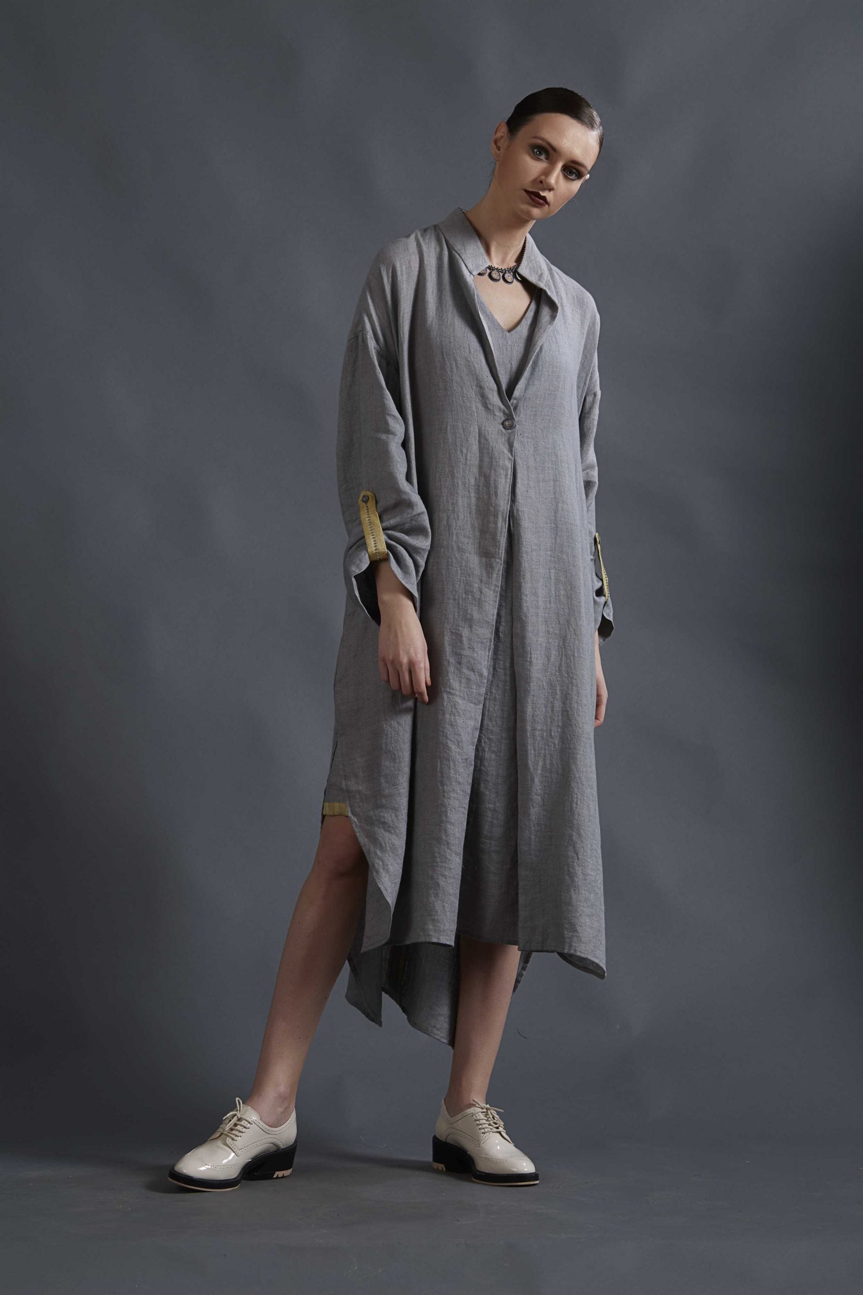 ASH GREY TUNIC TOP