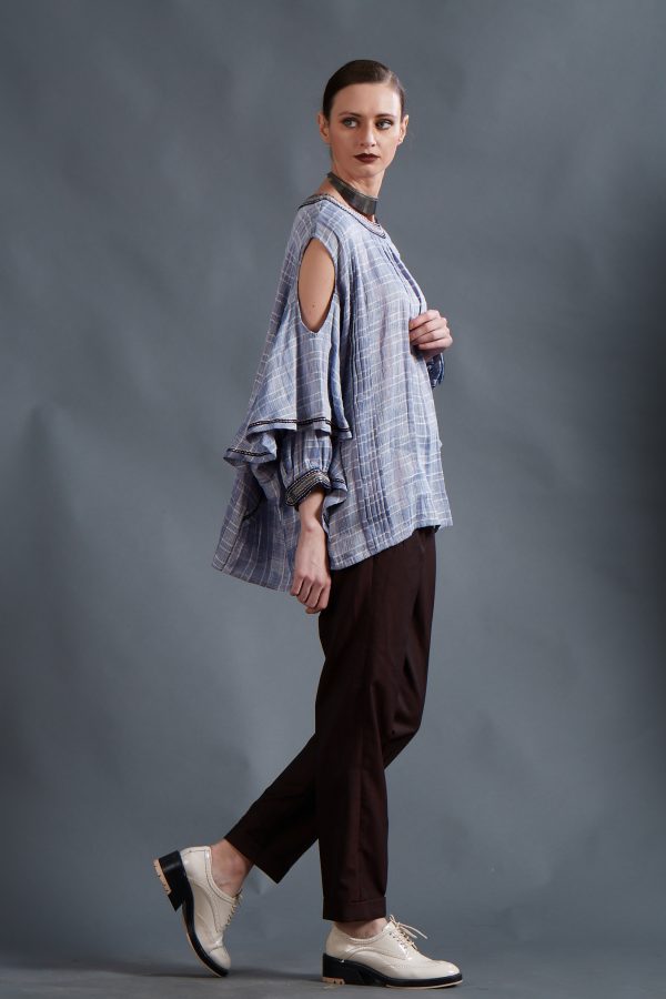 Ice Blue Batwing Top