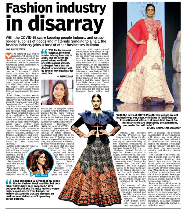 FASHION INDUSTRY IN DISARRAY