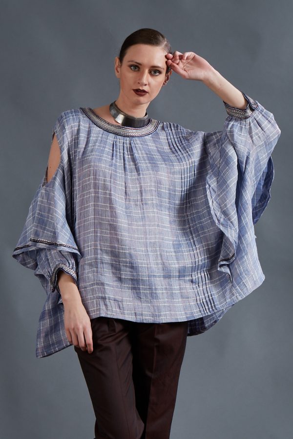Ice Blue Batwing Top