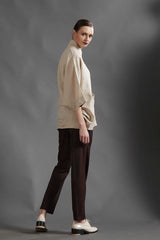 WINE FRONT CREASE PANTS