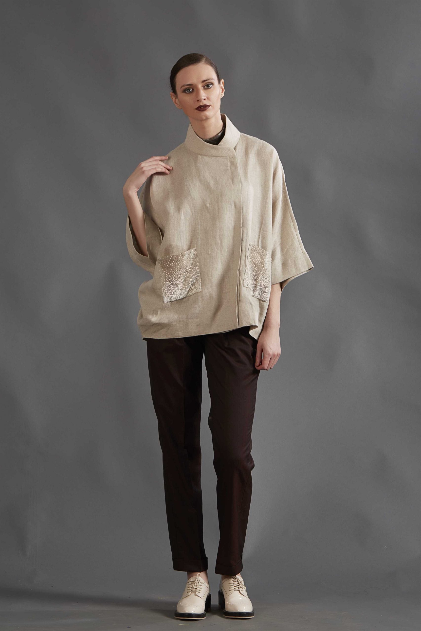 BEIGE LINEN JACKET