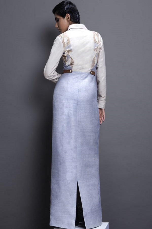Pure Silk Tructured Maxi Dress